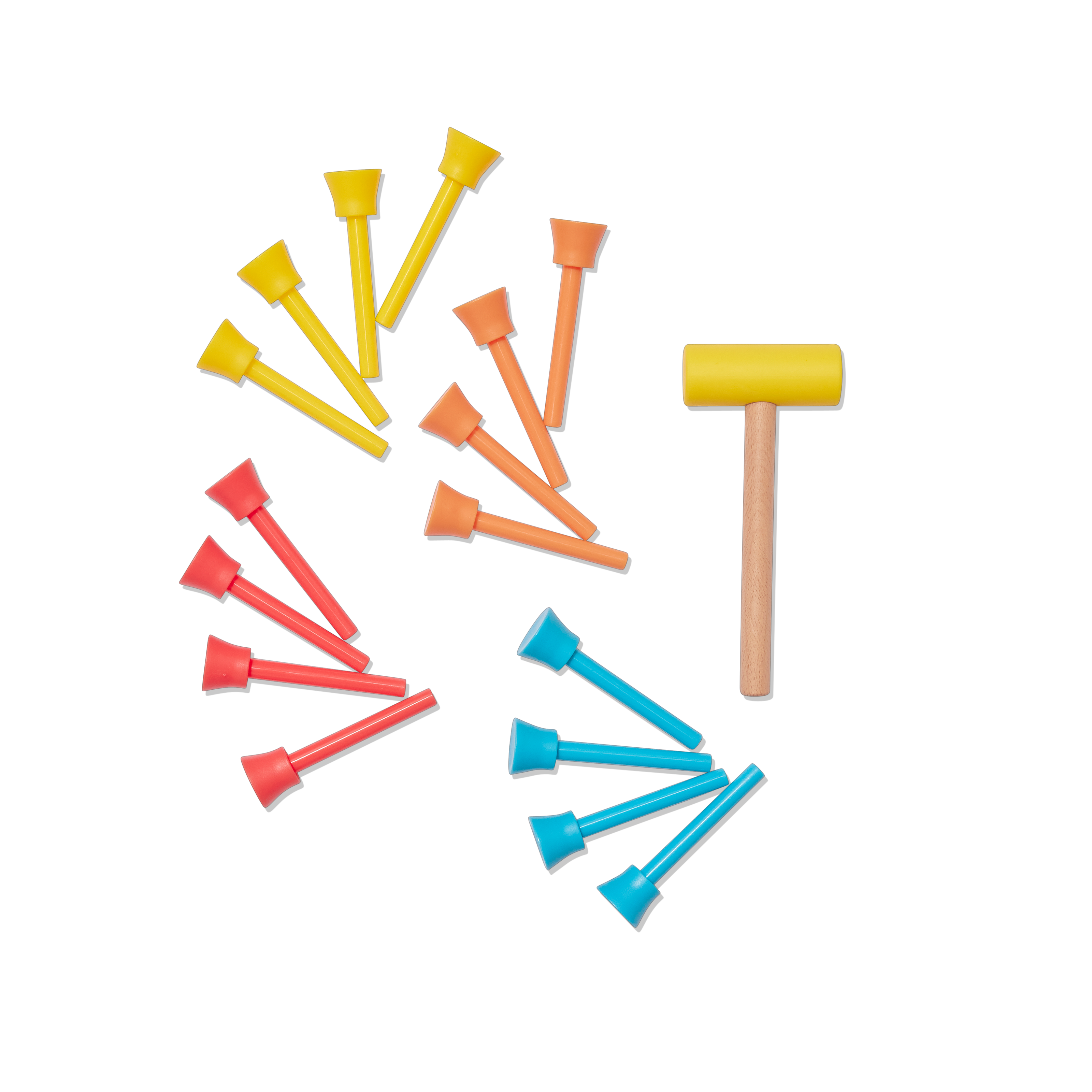 Match & Tap Hammer and Pegs (set of 16 pegs)