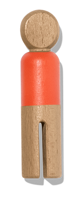 Medium Skin Tone Red Peg Person